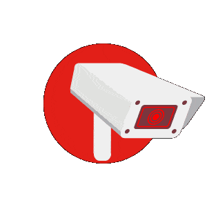 cctv Surveillance camera scaning from left to right
